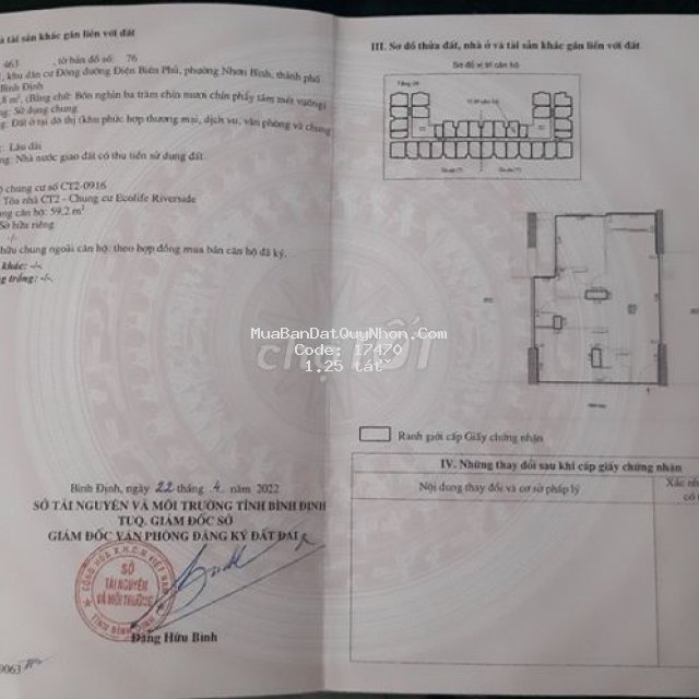 Căn hộ biển ♦ gía chỉ 1tỷ250, sổ hồng công chứng