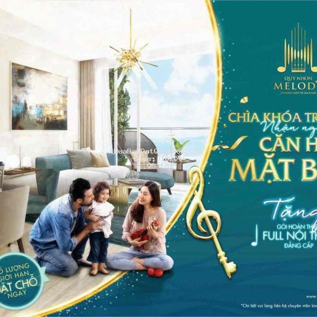 Căn hộ biển quy nhơn melody 50m2 giá 1 tỷ
