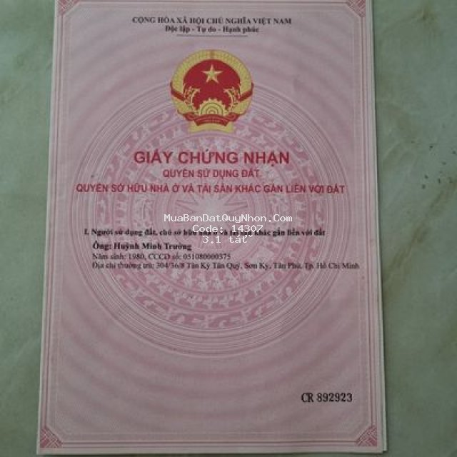 đất chính chủ