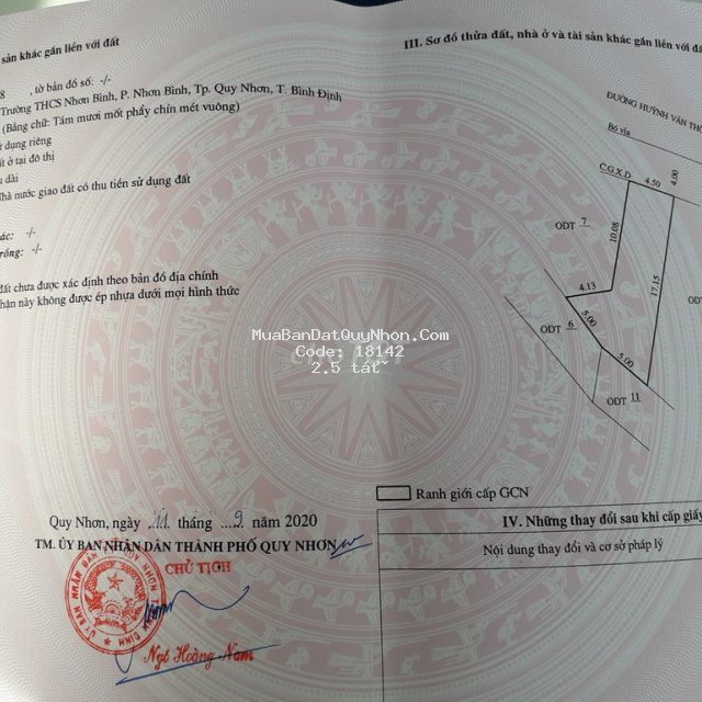 đất đối diện chợ dinh, đường huỳnh văn thống,