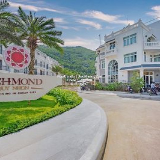 đất nền dự án richmond quy nhơn, 6.5 tỷ/căn(5x20m)