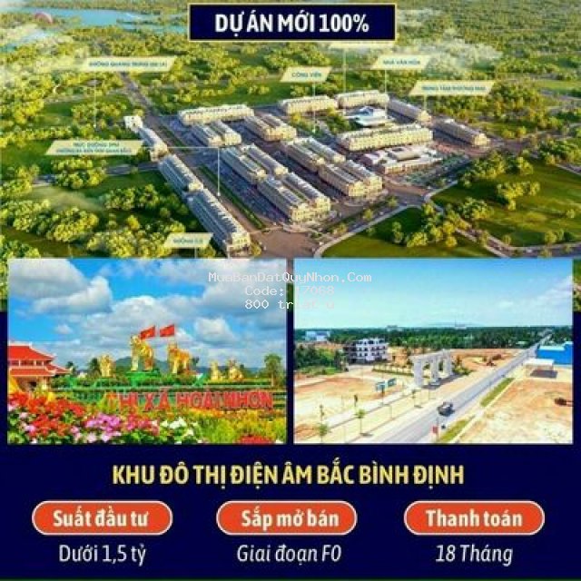 đất nền mặt tiền quốc lộ 1a tx hoài nhơn bình định