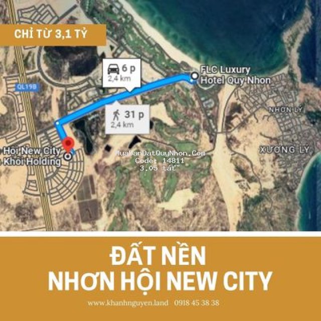 đất nền nhơn hội sổ đỏ cân thành ký trao ngay