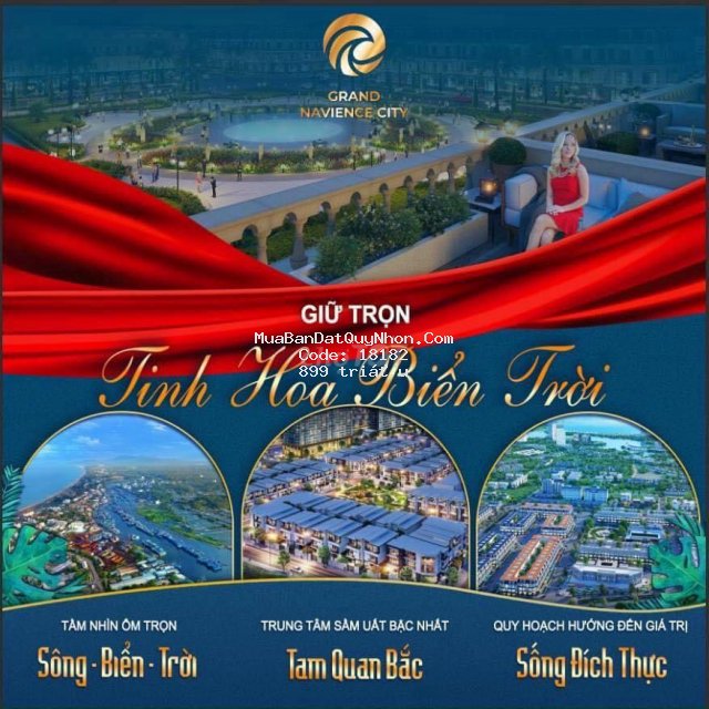 đất nền sát sông, gần biển, cạnh 2 đường ql1a