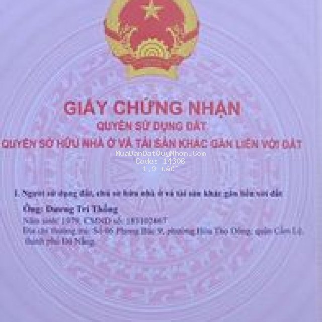 đất thành phố qui nhơn 80m²