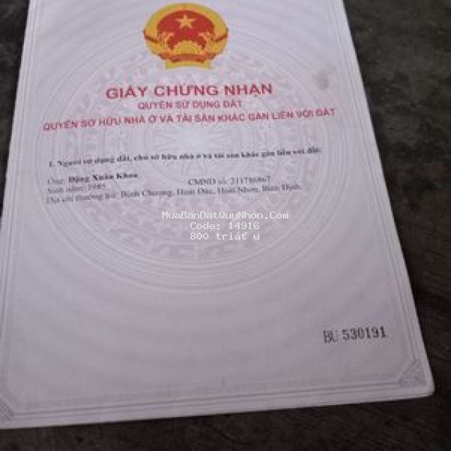 đất thổ cư cần bán gấp