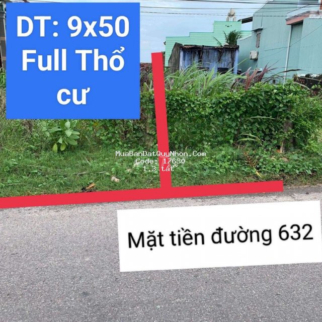 đất thổ cư mặt tiền đường 632- cầu cao,mỹ thành