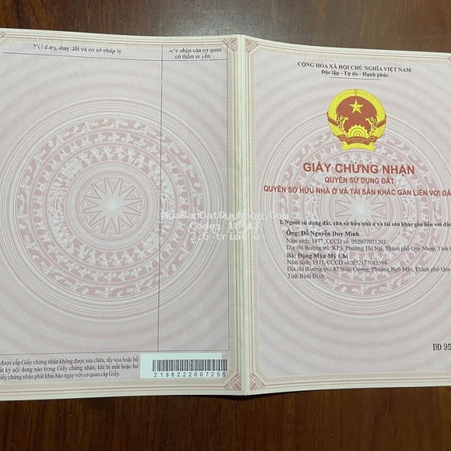 đất thổ cư quy nhơn 275,2m2