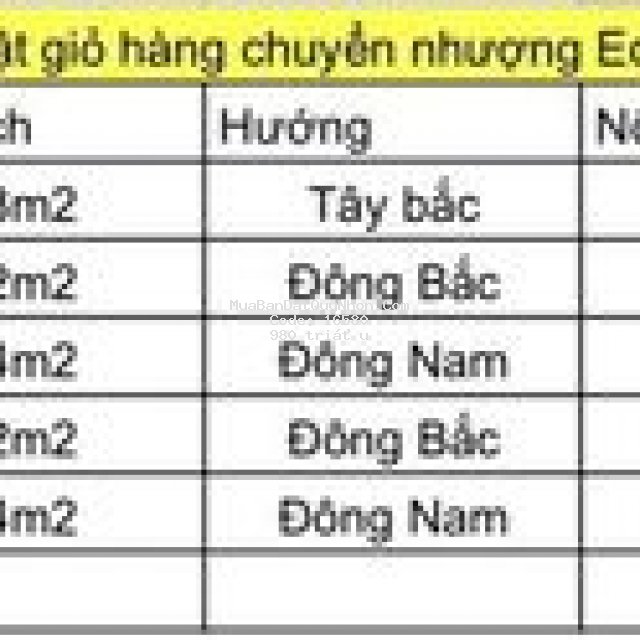 Hàng chuyển nhượng ecolife riverside giá đầu tư