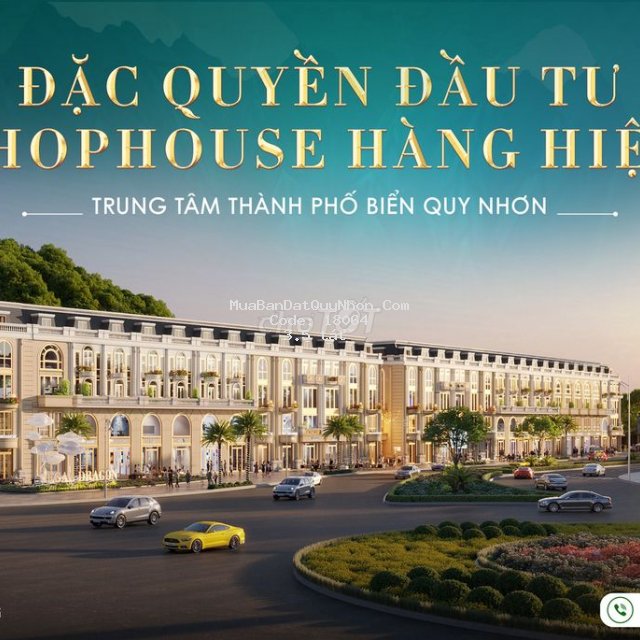 Nhận đặt chổ shophouse trung tâm tp quy nhơn.