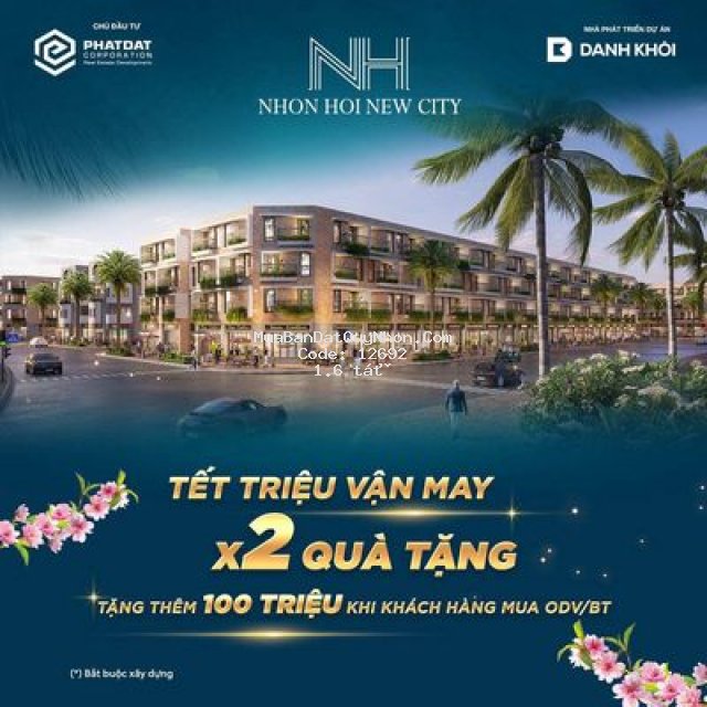 Nhơn hội new city - đất sổ đỏ view biển, sân golf