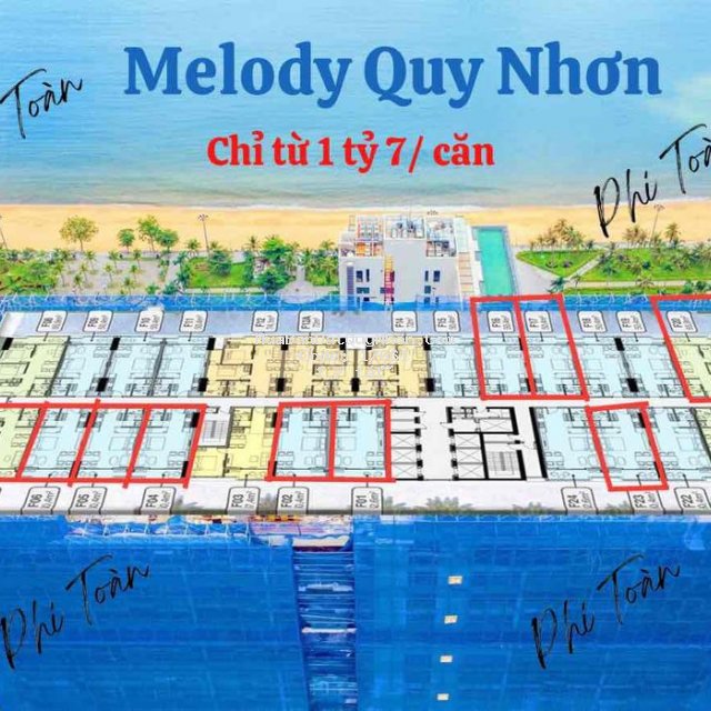 Suất ngoại giao căn hộ melody quy nhơn giá 1 tỷ 7
