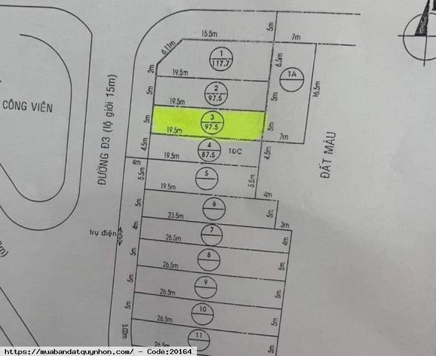 Bán lô đất mặt tiền đối diện công viên ngay UBND Phường Nhơn Phú - Tp Quy Nhơn - Diện tích 97,5m2 ngang 5m - Hướng : tây bắc - Giá bán : 2 tỷ 299 tr Bán lô đất mặt tiền đối diện công viên ngay UBND Phường Nhơn Phú - Tp Quy Nhơn - Diện tích 97,5m2 ngang 5m - Hướng : tây bắc - Giá bán : 2 tỷ 299 tr