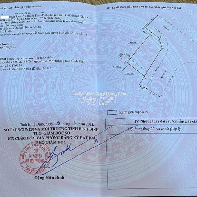 Bán lô góc tuyệt đẹp thuộc phân khu 2 nhơn hội new city
