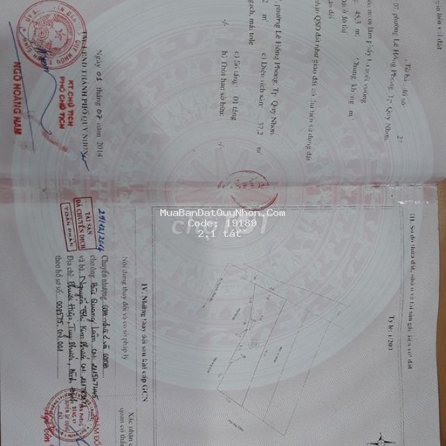 Bán nhà hẻm trung tâm thành phố quy nhơn. có sổ đỏ