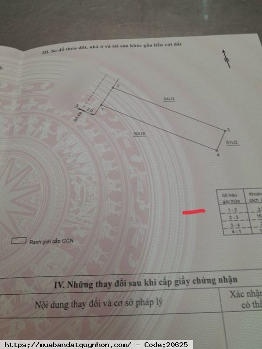Bán nhà Mặt Tiền khu xóm tiêu P Quang Trung tp Quy Nhơn - Diện tích 54,45 m2