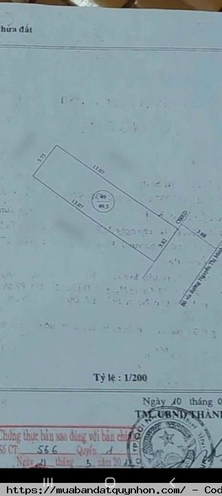 Bán nhà Mặt Tiền Nguyễn Thị Minh Khai tp Quy Nhơn - Diện tích 49,5 m2 ngang 3,8m - Kết cấu nhà 3,5 mê - Hướng: Đông Nam - Giá bán: 4 tỷ 900tr