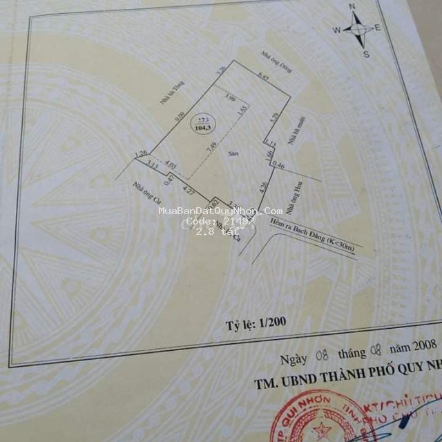 Bán nhà và đất ở đường bạch đằng diện tích 104m ở quy nhơn Bán nhà và đất ở đường bạch đằng diện tích 104m ở quy nhơn