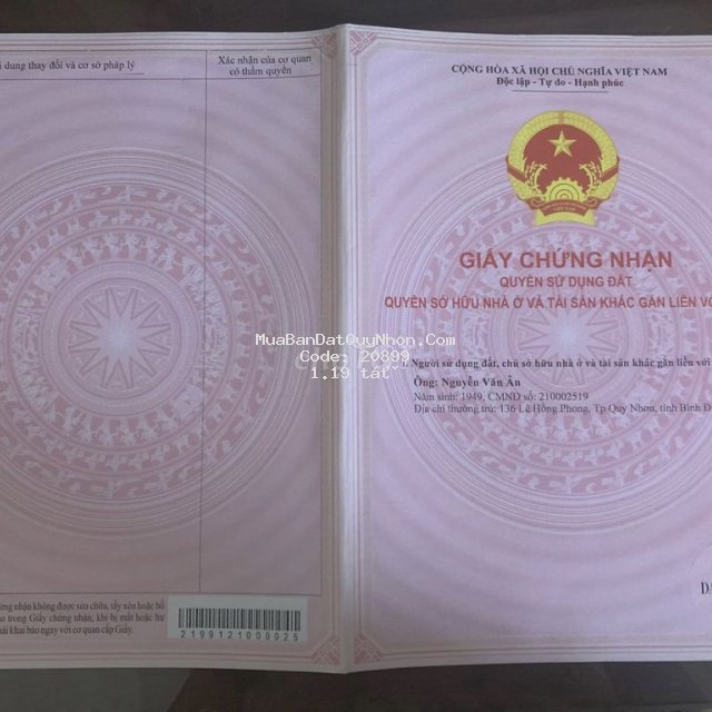 Cần bán gấp đất quy nhơn