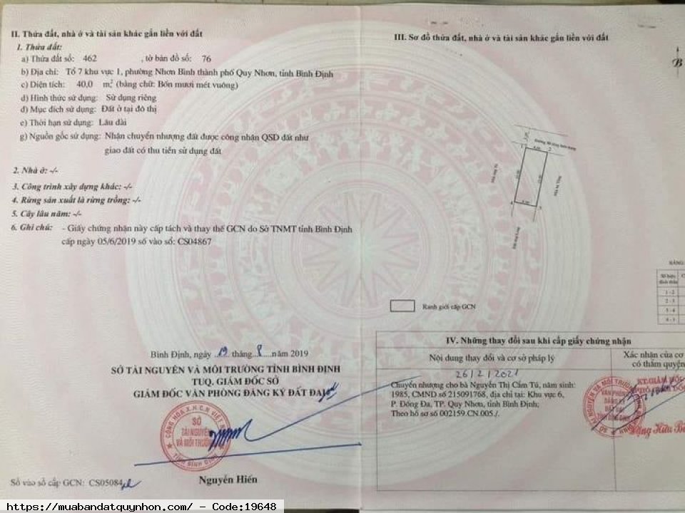 Cần bán lô đất HẺM 2m5 Bùi Cầm Hỗ - dt 40m - Hướng Đông Bắc - Giá bán: 1ty150 trieu (lưu chủ)