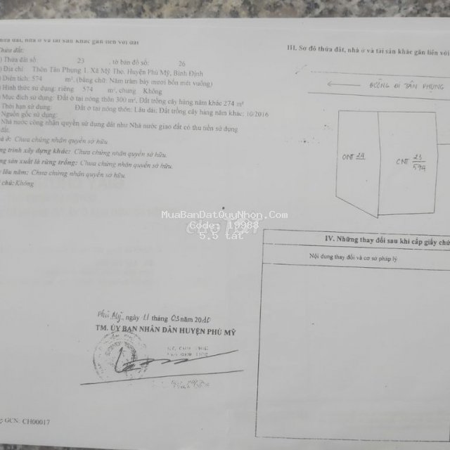 Cần bán nhà gấp ở thôn tân phụng sát biển, sát đường diện tích 600m2