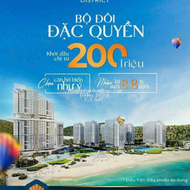 Căn biển quy nhơn.giá chỉ 1tỷ 3.lh:0855954706
