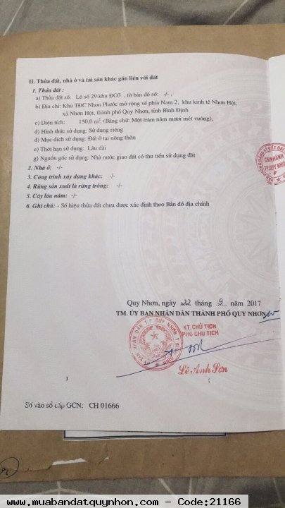 đất chính chủ