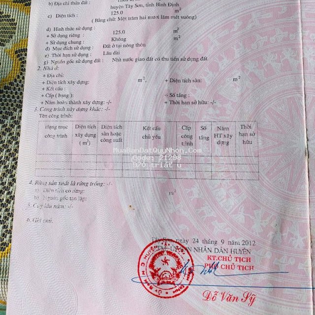 đất có sổ đỏ 125m