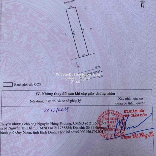 đất nhơn lý 281m2 nằm ngay trung tấm