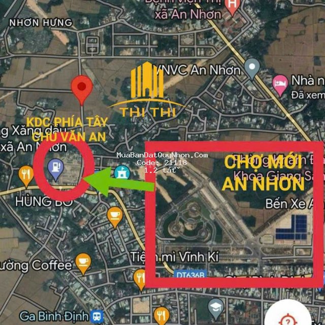 Kdc phía tây chu văn an, an nhơn đất đẹp giá rẻ!! 100m2, đường 20m