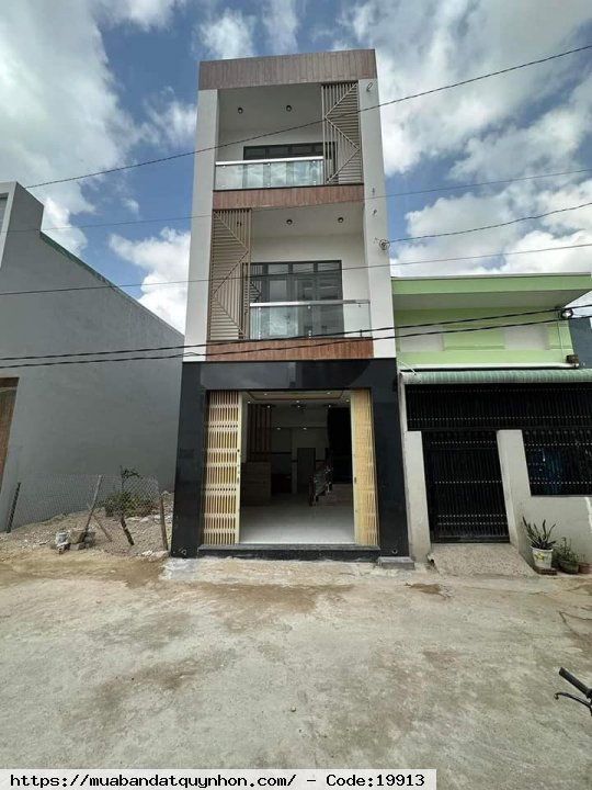 Nhà Mới Đẹp, Hẻm ÂU CƠ (Phú Tài) - Diện tích : 54 m2 - Nhà 3 mê, 4PN - Hướng: Đông Nam - Giá: 1tỷ 720 triệu