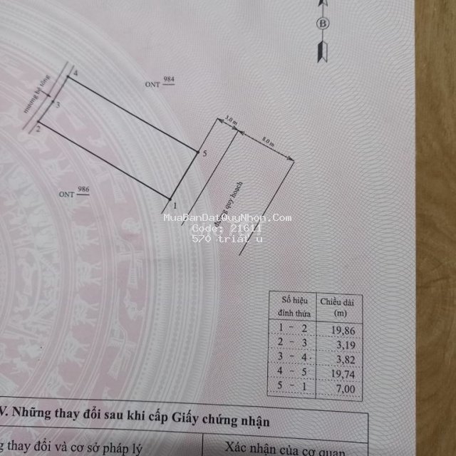 Bán đất cực đẹp 570tr,mt:7m (dt:138mv)thôn qui hội,phước an,tuy phước