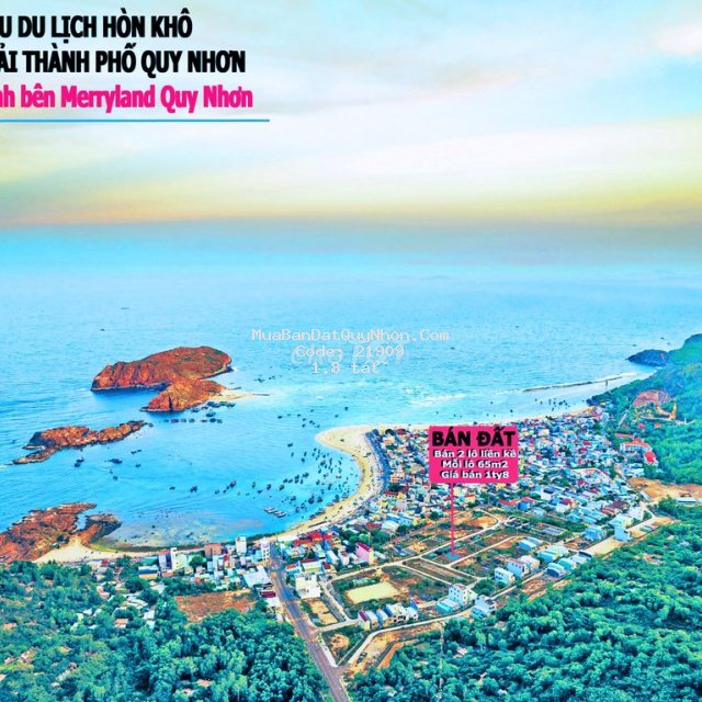 Bán đất khu du lịch biển hòn khô, nhơn hải,cạnh bên merryland quy nhơn