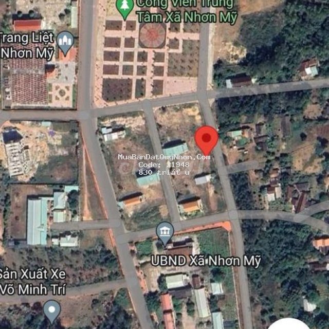 Bán đất khu vực trung tâm xã nhơn mỹ