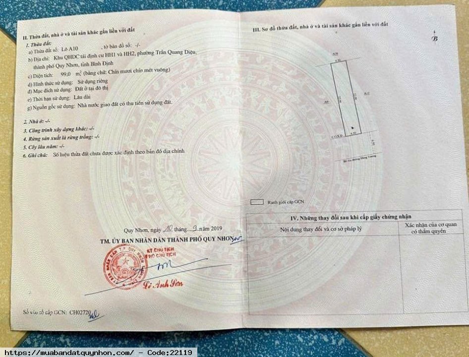 Bán đất mặt tiền bùng binh long vân - Trần Quang Diệu - tp Quy Nhơn giá 3,2 tỷ Bán đất mặt tiền bùng binh long vân - Trần Quang Diệu - tp Quy Nhơn giá 3,2 tỷ