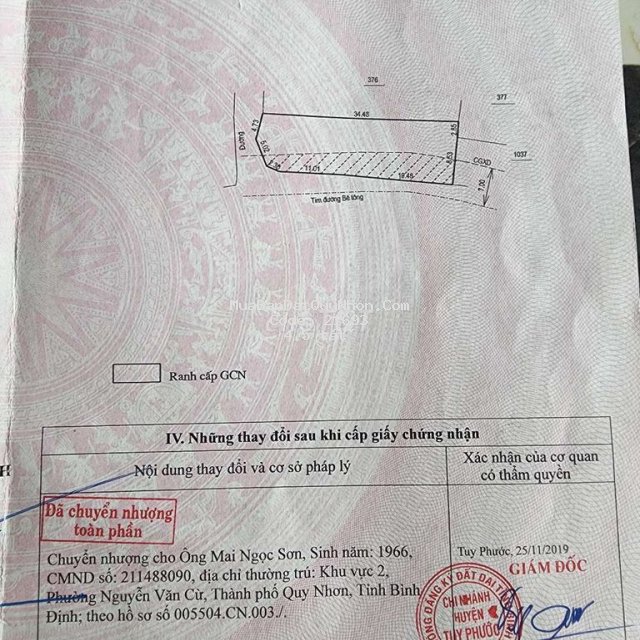 Bán đất phước thuận gần đại phú gia. diện tích lớn 1,350m giá rẻ