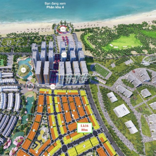 Bán gấp đất biển nhơn hội newcity quy nhơn giá 1ty250
