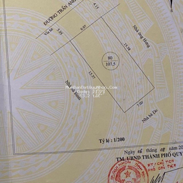 Nhà bán ngay trung tâm thành phố quy nhơn