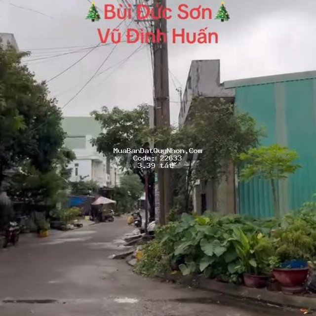 Bán lô đất góc ôm cua 2 mặt tiền bùi đức sơn với vũ đình huấn giá 3,3