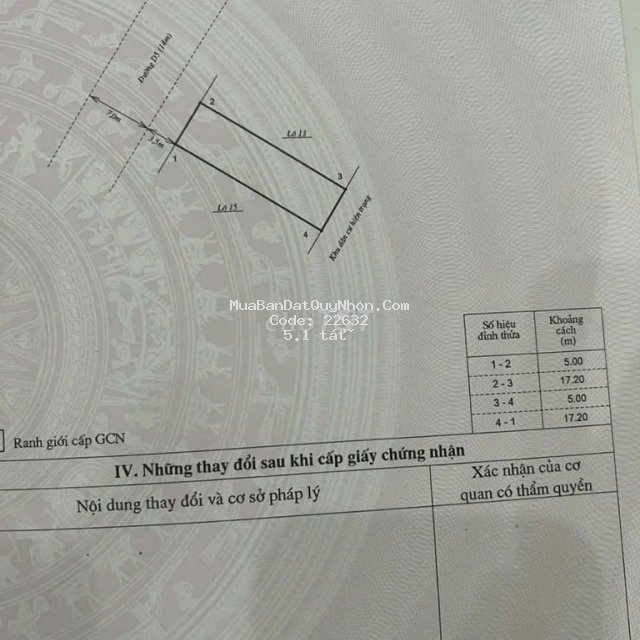 Bán lô đất mặt tiền đường lưu quang vũ giá 5,1 tỉ Bán lô đất mặt tiền đường lưu quang vũ giá 5,1 tỉ