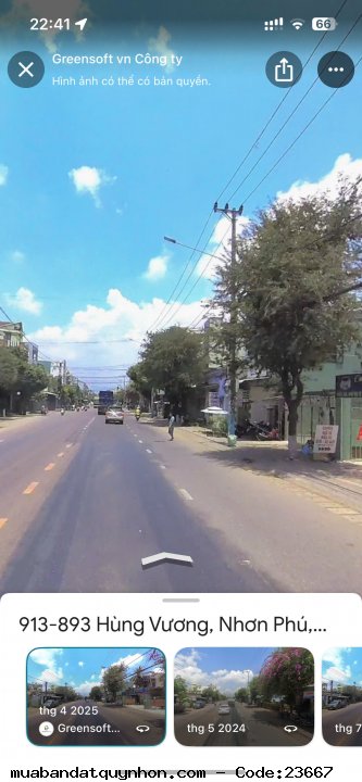 Đất thổ cư DT cấp sổ 90,7m2 ( DT sử dụng 112m2) số nhà 1032 đường Hùng Vương, P.Nhơn Phú, TP.Quy Nhơn Đất thổ cư DT cấp sổ 90,7m2 ( DT sử dụng 112m2) số nhà 1032 đường Hùng Vương, P.Nhơn Phú, TP.Quy Nhơn