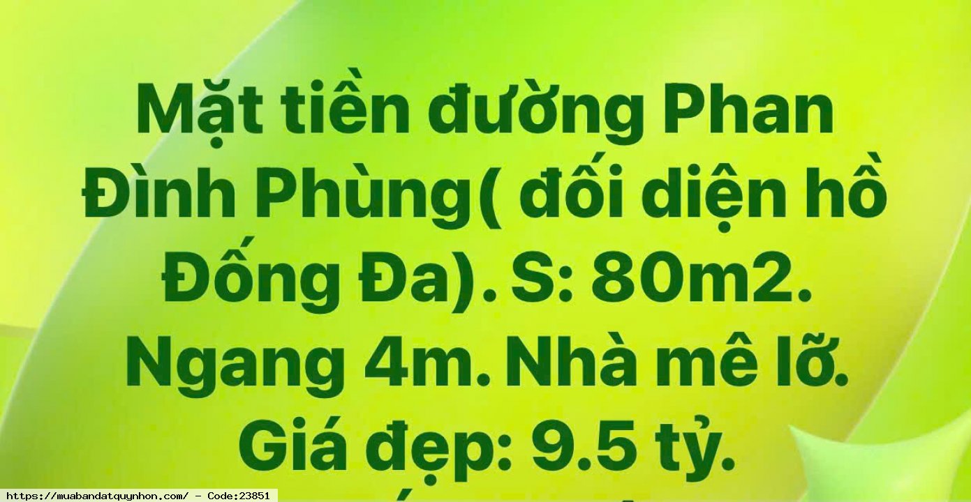 HOT! Nhà Mặt Tiền Phan Đình Phùng - Đối Diện Hồ Đống Đa - Giá Tốt Bất Ngờ! HOT! Nhà Mặt Tiền Phan Đình Phùng - Đối Diện Hồ Đống Đa - Giá Tốt Bất Ngờ!