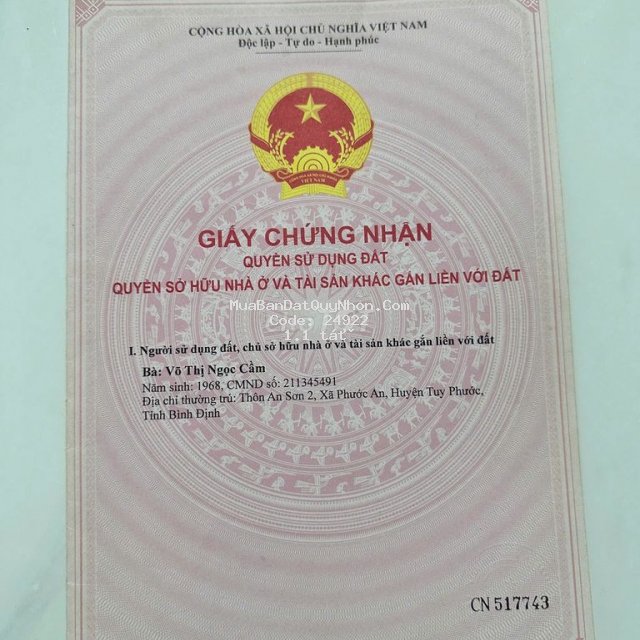 Cần bán đất chỉnh chủ đã có sổ đầy đủ Cần bán đất chỉnh chủ đã có sổ đầy đủ