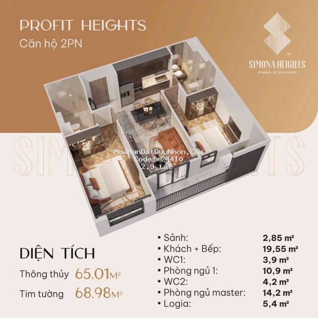 Căn hộ biển. chỉ 40tr/m2. full nội thất cao cấp.