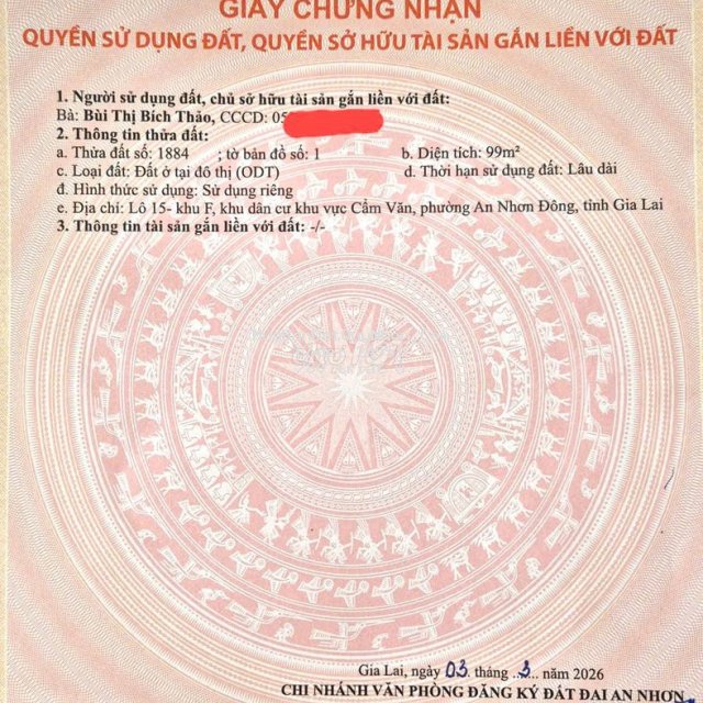 Chính chủ bán đất kdc cẩm văn 99m2 ngang 5,5m - mặt tiền đường 14m Chính chủ bán đất kdc cẩm văn 99m2 ngang 5,5m - mặt tiền đường 14m