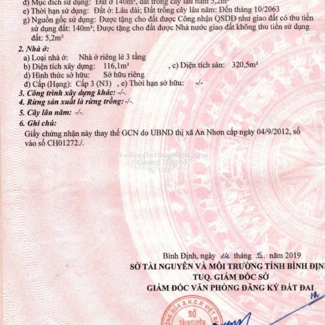 Nhà riêng cần bán- bình định