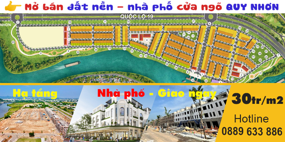 Mở bán đất nền Bắc Hà Thanh tp Quy Nhơn giá chủ đầu tư chỉ 30tr mét