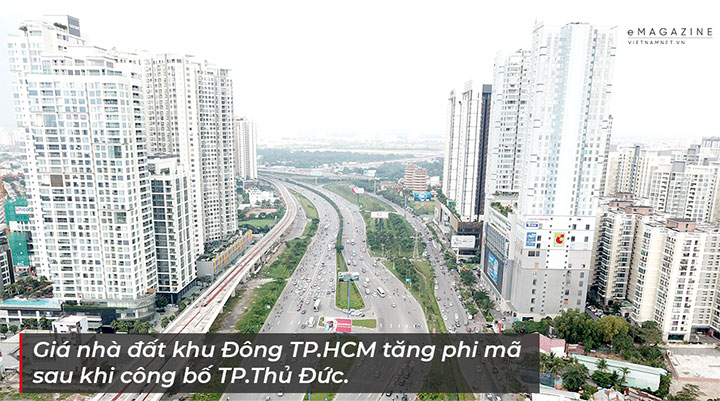 Giá nhà đất khu đông TP HCM tăng phi mã sau khi lên Tp Thủ Đức