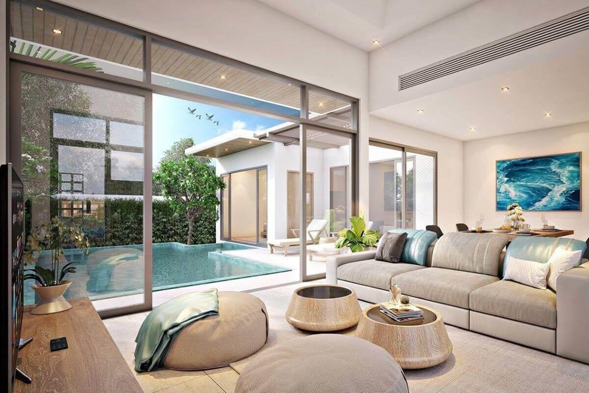 Hình ảnh minh họa thiết kế phòng khách villa Maia Resort Quy Nhơn giai đoạn 2 