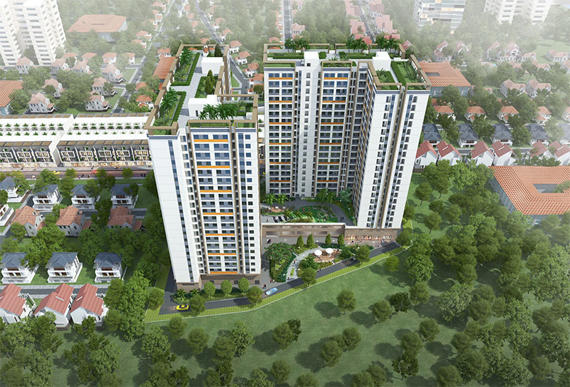 Phối cảnh dự án Nhà ở xã hội Bông Hồng 